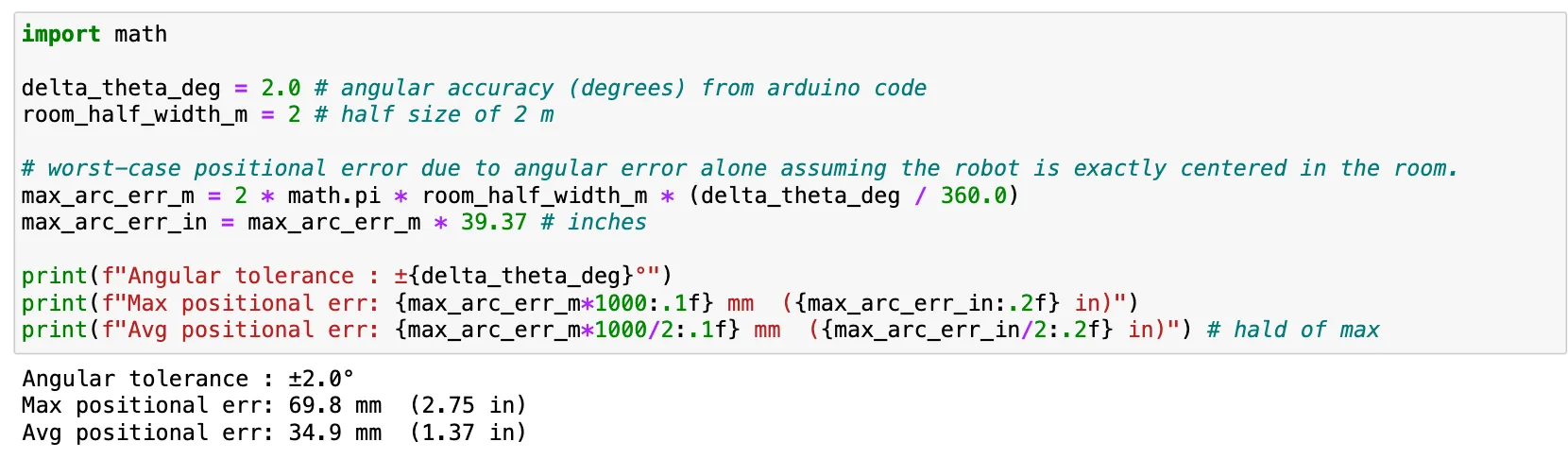 Angular Error