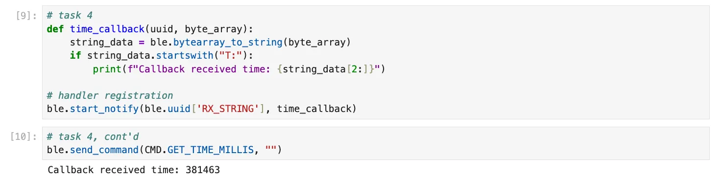Notifcation Hander Output