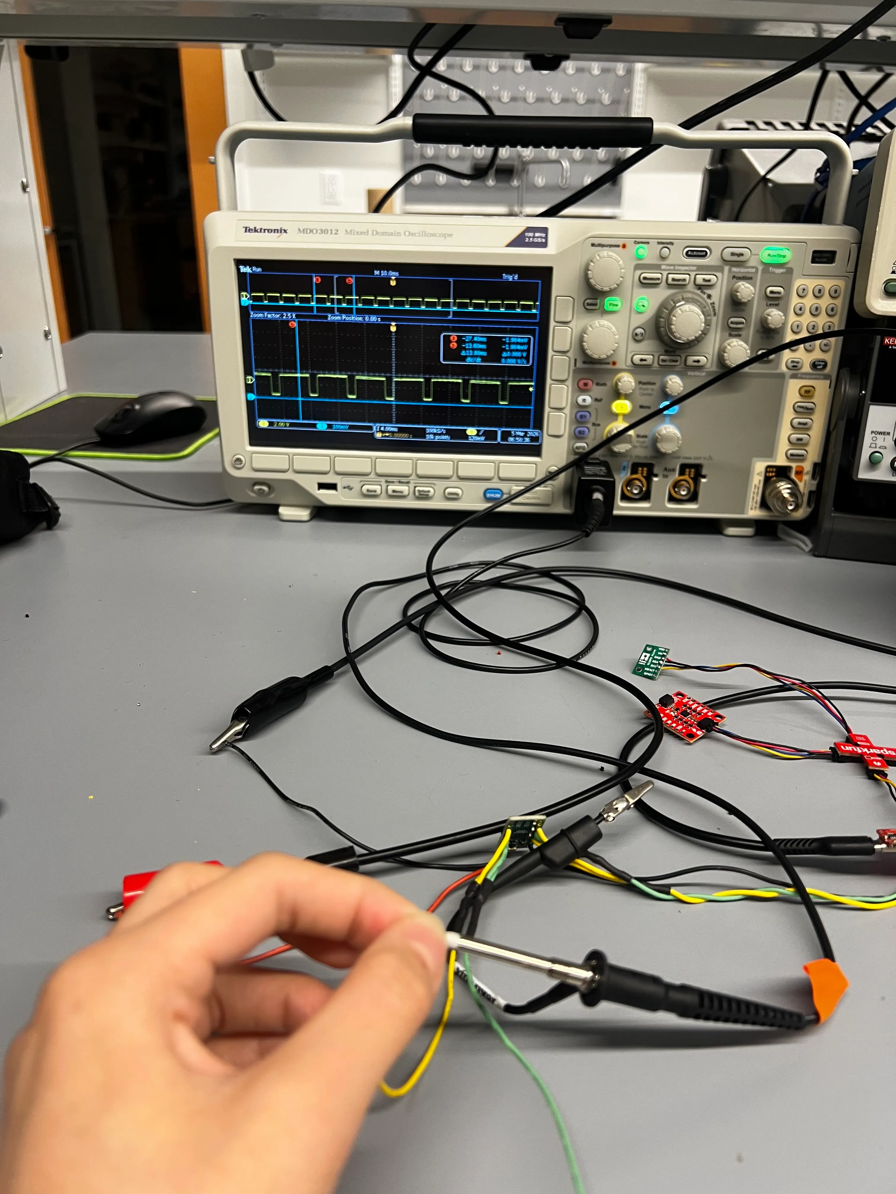 Oscilloscope output for a motor driver, second try